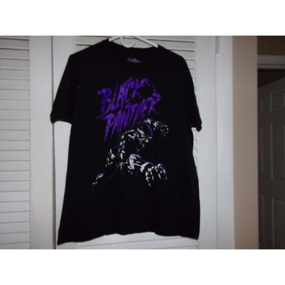 Rare Marvel Avengers Black Panther t shirt size M Black purple panther - Picture 1 of 3
